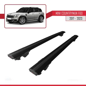 Mini Countryman (F60) 2017-2023 Arası ile uyumlu HOOK Model Anahtar Kilitli Ara Atkı Tavan Barı SİYAH - Görsel 4