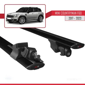 Mini Countryman (F60) 2017-2023 Arası ile uyumlu HOOK Model Anahtar Kilitli Ara Atkı Tavan Barı SİYAH - Görsel 5