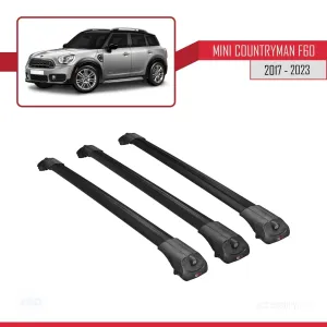 Mini Countryman (F60) 2017-2023 Arası ile uyumlu ACE-1 Ara Atkı Tavan Barı SİYAH 3 ADET BAR thumb 3