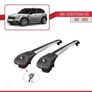 Mini Countryman (F60) 2017-2023 Arası ile uyumlu ACE-1 Ara Atkı Tavan Barı GRİ thumb 4