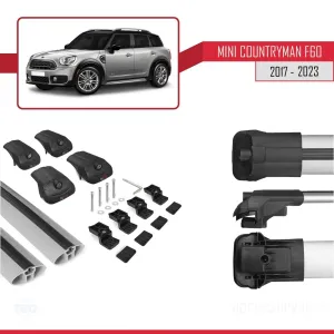 Mini Countryman (F60) 2017-2023 Arası ile uyumlu ACE-1 Ara Atkı Tavan Barı GRİ thumb 4