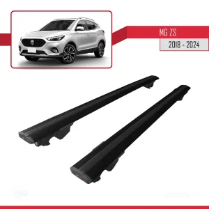MG ZS 2018 ve Sonrası ile uyumlu HOOK Model Anahtar Kilitli Ara Atkı Tavan Barı SİYAH - Görsel 4