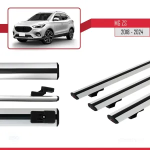 MG ZS 2018 ve Sonrası ile Uyumlu Basic Model Ara Atkı Tavan Barı GRİ 3 ADET thumb 5