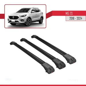 MG ZS 2018 ve Sonrası ile Uyumlu ACE-1 Ara Atkı Tavan Barı SİYAH 3 ADET BAR - Görsel 3