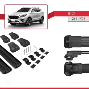 MG ZS 2018 ve Sonrası ile Uyumlu ACE-1 Ara Atkı Tavan Barı SİYAH - Görsel 5