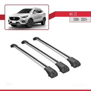 MG ZS 2018 ve Sonrası ile Uyumlu ACE-1 Ara Atkı Tavan Barı GRİ 3 ADET BAR - Görsel 3