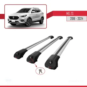 MG ZS 2018 ve Sonrası ile Uyumlu ACE-1 Ara Atkı Tavan Barı GRİ 3 ADET BAR - Görsel 4