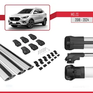 MG ZS 2018 ve Sonrası ile Uyumlu ACE-1 Ara Atkı Tavan Barı GRİ 3 ADET BAR - Görsel 5