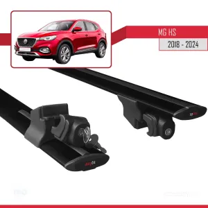 MG HS 2018 ve Sonrası ile uyumlu HOOK Model Anahtar Kilitli Ara Atkı Tavan Barı SİYAH thumb 5