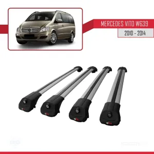 Mercedes Vito (W639) 2010-2014 Arası ile uyumlu ACE-1 Ara Atkı Tavan Barı GRİ 4 ADET BAR thumb 3