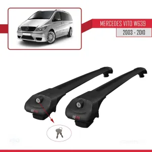 Mercedes Vito (W639) 2003-2010 Arası ile uyumlu ACE-1 Ara Atkı Tavan Barı SİYAH thumb 4
