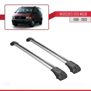 Mercedes Vito (W638) 1996-2003 Arası ile uyumlu ACE-1 Ara Atkı Tavan Barı GRİ thumb 3