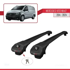 Mercedes Vito (W447) 2014 ve Sonrası ile uyumlu ACE-1 Ara Atkı Tavan Barı SİYAH thumb 4