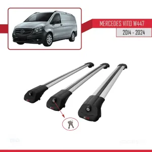 Mercedes Vito (W447) 2014 ve Sonrası ile uyumlu ACE-1 Ara Atkı Tavan Barı GRİ 3 ADET BAR thumb 4