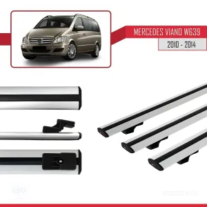 Mercedes Viano 2010-2014 Arası ile uyumlu Basic Model Ara Atkı Tavan Barı GRİ 3 ADET thumb 3