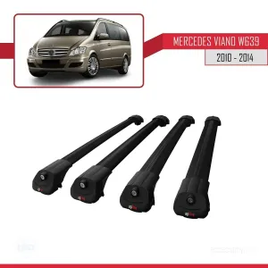 Mercedes Viano 2010-2014 Arası ile uyumlu ACE-1 Ara Atkı Tavan Barı SİYAH 4 ADET BAR thumb 4
