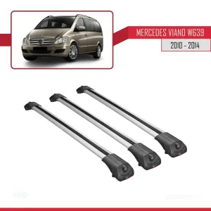 Mercedes Viano 2010-2014 Arası ile uyumlu ACE-1 Ara Atkı Tavan Barı GRİ 3 ADET BAR thumb 3