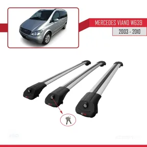 Mercedes Viano 2003-2010 Arası ile uyumlu ACE-1 Ara Atkı Tavan Barı GRİ 3 ADET BAR thumb 4