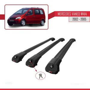 Mercedes Vaneo (W414) 2002-2005 Arası ile uyumlu ACE-1 Ara Atkı Tavan Barı SİYAH 3 ADET BAR thumb 4
