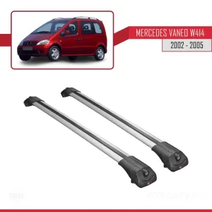 Mercedes Vaneo (W414) 2002-2005 Arası ile uyumlu ACE-1 Ara Atkı Tavan Barı GRİ thumb 3