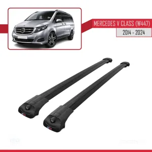 Mercedes V Class W447 2014 ve Sonrası ile uyumlu ACE-1 Ara Atkı Tavan Barı SİYAH thumb 3