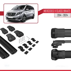 Mercedes V Class W447 2014 ve Sonrası ile uyumlu ACE-1 Ara Atkı Tavan Barı SİYAH thumb 5