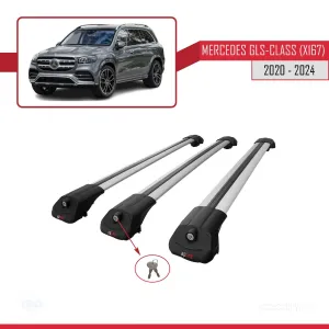 Mercedes GLS-Class (X167) 2020 ve Sonrası ile uyumlu ACE-1 Ara Atkı Tavan Barı GRİ 3 ADET BAR thumb 4
