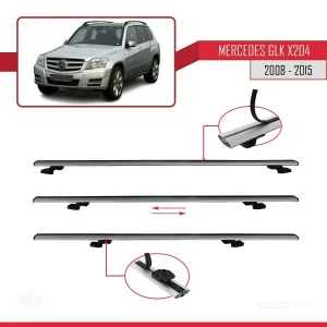 Mercedes GLK Class (X204) 2008-2015 Arası ile uyumlu Basic Model Ara Atkı Tavan Barı GRİ 3 ADET thumb 5