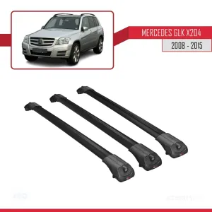 Mercedes GLK Class (X204) 2008-2015 Arası ile uyumlu ACE-1 Ara Atkı Tavan Barı SİYAH 3 ADET BAR thumb 3