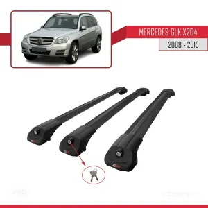 Mercedes GLK Class (X204) 2008-2015 Arası ile uyumlu ACE-1 Ara Atkı Tavan Barı SİYAH 3 ADET BAR thumb 4