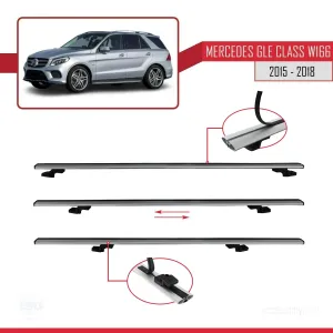 Mercedes GLE Class (W166) 2015-2018 Arası ile uyumlu Basic Model Ara Atkı Tavan Barı GRİ 3 ADET thumb 5