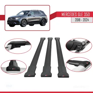 Mercedes GLE (V167) 2018+ Sonrası ile uyumlu FLY Model Ara Atkı Tavan Barı SİYAH 3 ADET thumb 5