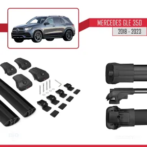 Mercedes GLE (V167) 2018 Sonrası ile uyumlu ACE-1 Ara Atkı Tavan Barı SİYAH thumb 5