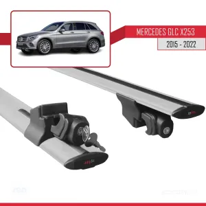 Mercedes GLC X253 2015-2022 Arası ile uyumlu HOOK Model Anahtar Kilitli Ara Atkı Tavan Barı GRİ thumb 5