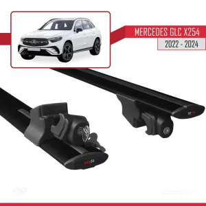 Mercedes GLC (X254) 2022 ve Sonrası ile uyumlu HOOK Model Anahtar Kilitli Ara Atkı Tavan Barı SİYAH - Görsel 5