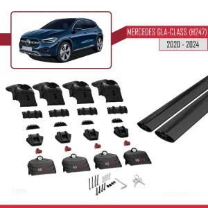 Mercedes Gla-Class (H247) 2020 ve Sonrası ile uyumlu ACE-2 Ara Atkı Tavan Barı SİYAH thumb 5