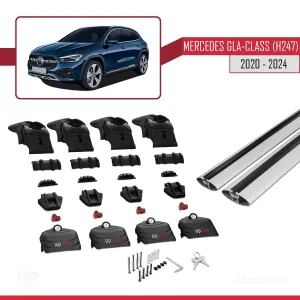 Mercedes Gla-Class (H247) 2020 ve Sonrası ile uyumlu ACE-2 Ara Atkı Tavan Barı GRİ thumb 5