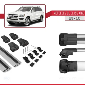 Mercedes GL (X166) 2012-2015 Arası ile uyumlu ACE-1 Ara Atkı Tavan Barı GRİ thumb 5