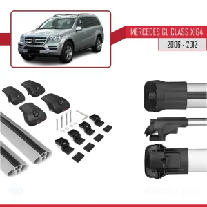 Mercedes GL (X164) 2006-2012 Arası ile uyumlu ACE-1 Ara Atkı Tavan Barı GRİ thumb 5