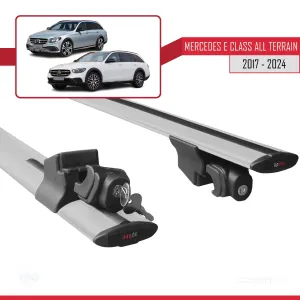 Mercedes E-Class All Terrain W213 2017 ve Sonrası ile uyumlu HOOK Model Anahtar Kilitli Ara Atkı Tavan Barı GRİ thumb 5