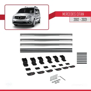 Mercedes Citan 2012-2021 (W415) Arası ile uyumlu Basic Model Ara Atkı Tavan Barı GRİ 3 ADET thumb 5