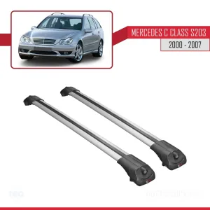 Mercedes C Class (S203) 2000-2007 Arası ile uyumlu ACE-1 Ara Atkı Tavan Barı GRİ thumb 3