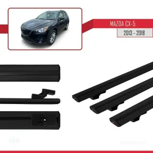 Mazda CX-5 2013-2018 Arası ile uyumlu Basic Model Ara Atkı Tavan Barı SİYAH 3 ADET thumb 3