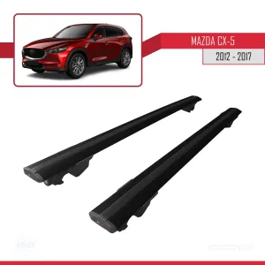 Mazda CX-5 2012-2017 Arası ile uyumlu HOOK Model Anahtar Kilitli Ara Atkı Tavan Barı SİYAH thumb 4