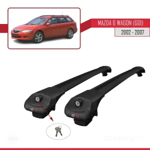 Mazda 6 (GG1) 2002-2007 Arası ile uyumlu ACE-1 Ara Atkı Tavan Barı SİYAH thumb 4