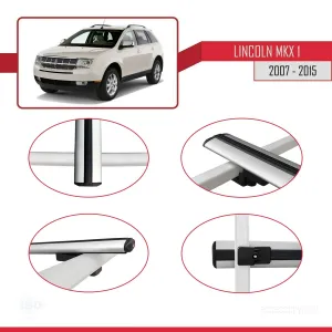 Lincoln MKX 2007-2015 Arası ile uyumlu Basic Model Ara Atkı Tavan Barı GRİ 3 ADET thumb 4