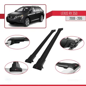 Lexus RX350 - RX350-2 2008-2015 Arası ile uyumlu FLY Model Ara Atkı Tavan Barı SİYAH thumb 5