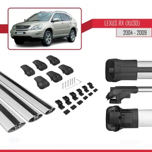 Lexus RX (XU30) 2004-2009 Arası ile uyumlu ACE-1 Ara Atkı Tavan Barı GRİ 3 ADET BAR thumb 5