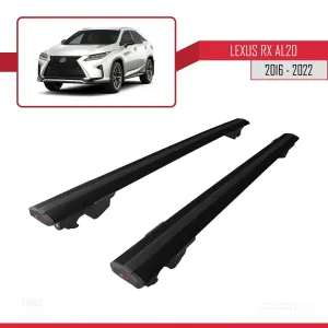 Lexus RX (AL20) 2016-2022 Arası ile uyumlu HOOK Model Anahtar Kilitli Ara Atkı Tavan Barı SİYAH thumb 4