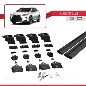 Lexus RX (AL20) 2016-2022 Arası ile uyumlu ACE-2 Ara Atkı Tavan Barı SİYAH thumb 5